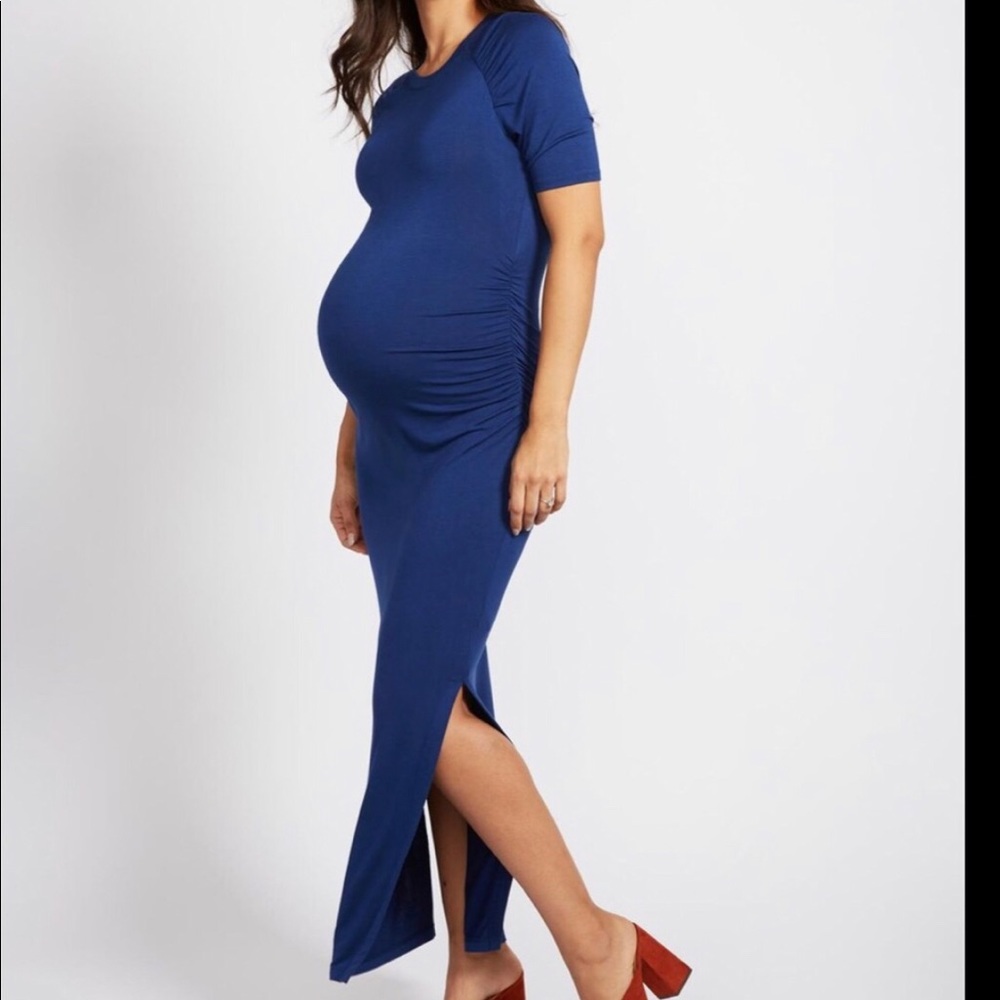 Estate Blue Maternity Maxi Dress